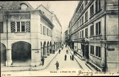 Ak Genève Genf Schweiz, L'Hotel de Ville