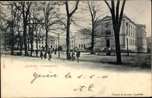 Ak Genève Genf Stadt, Platz vor der Universität