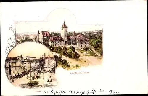 Litho Zürich Stadt Schweiz, Landesmuseum