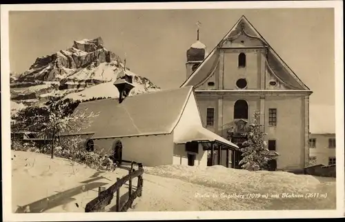 Ak Engelberg Kanton Obwalden Schweiz, Ortspartie mit Hahnen