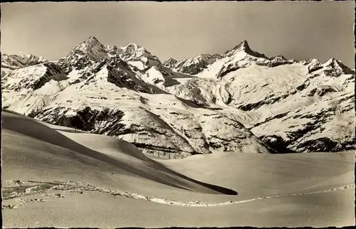 Ak Zermatt Kanton Wallis, Riffelberg, Obergabelhorn, Zinalrothorn