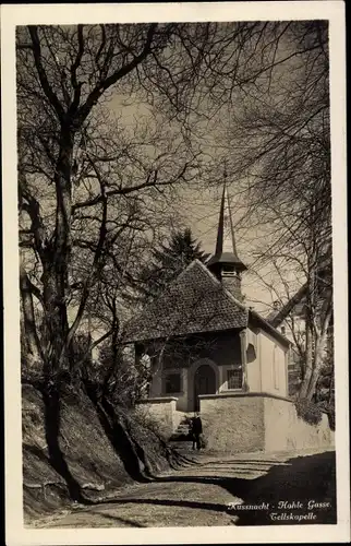 Ak Küssnacht Kanton Schwyz, Hohle Gasse, Tellskapelle