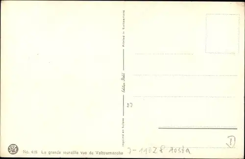 Künstler Ak Bonelli, S., Aosta Aostatal, La grande muraille vue de Valtournache