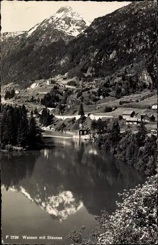 Ak Wassen Kt Uri Schweiz, Blick auf Stausee