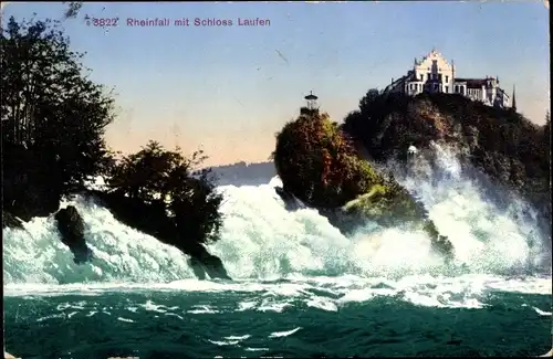 Ak Rheinfall Kanton Schaffhausen, Schloss Laufen