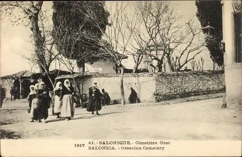 Ak Thessaloniki Griechenland, Cimetière grec