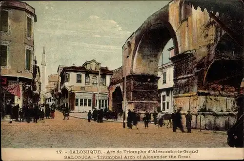 Ak Saloniki Thessaloniki Griechenland, Arc de Triomphe d'Alexandre le Grand