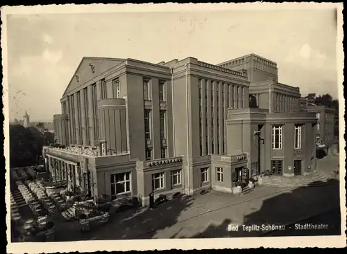 Ak Teplice Šanov Teplitz Schönau Region Aussig, Stadttheater