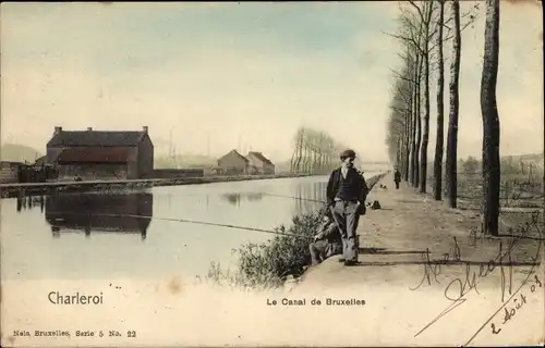 Ak Charleroi Wallonien Hennegau, Le Canal de Bruxelles