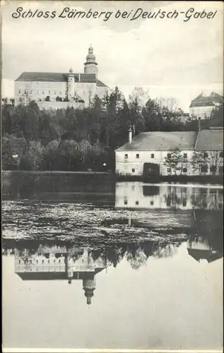 Ak Jablonné v Podještědí Deutsch Gabel Region Reichenberg, Schloss Lämberg, Lemberk