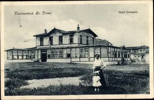 Ak Nordseebad Sankt Peter Ording, Hotel Germania