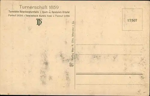 Ak Meerane in Sachsen, Turnhalle der Turnerschaft 1859