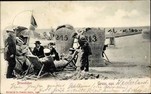 Ak Westerland auf Sylt, Strandleben