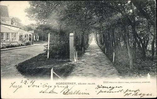 Ak Nordseebad Norderney, Bülow-Allee