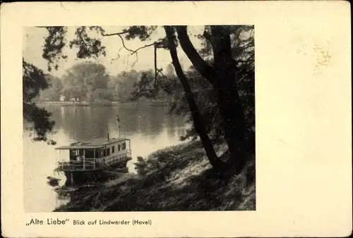 Ak Berlin Zehlendorf Nikolassee, Insel Lindwerder, Havel, Alte Liebe