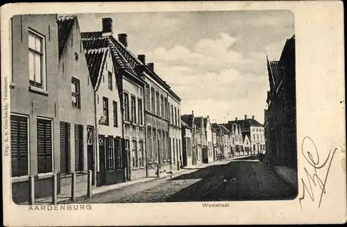 Ak Aardenburg Sluis Zeeland Niederlande, Weststraat
