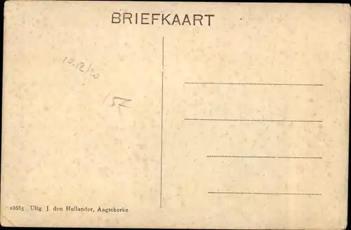 Ak Aagtekerke Zeeland Niederlande, Partie bei der Kirche, Soldaten, Frauen in Tracht