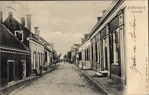 Ak Ridderkerk Südholland Niederlande, Molendijk