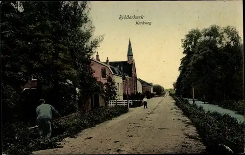 Ak Ridderkerk Südholland Niederlande, Kerkweg