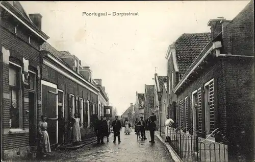 Ak Poortugaal Südholland, Dorpsstraat, Anwohner