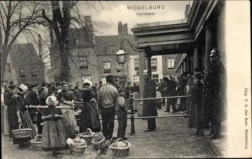 Ak Middelburg Zeeland Niederlande, Vischmarkt, Fischmarkt