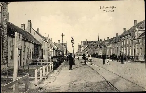 Ak Schoondijke Sluis Zeeland Niederlande, Weststraat