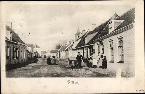 Ak Ritthem Walcheren Zeeland, Straßenpartie, Anwohner