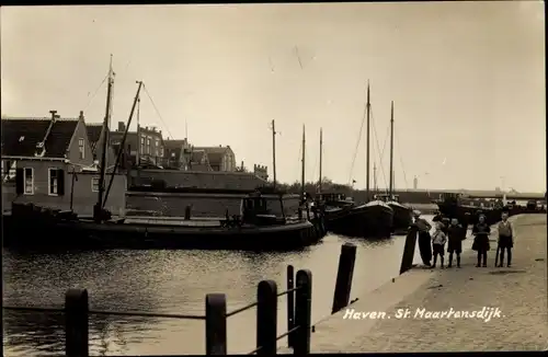 Ak Sint Maartensdijk Zeeland Niederlande, Haven, Boote