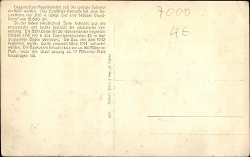 Ak Leipzig in Sachsen, Der neue Hauptbahnhof, Straßenbahn, Autos