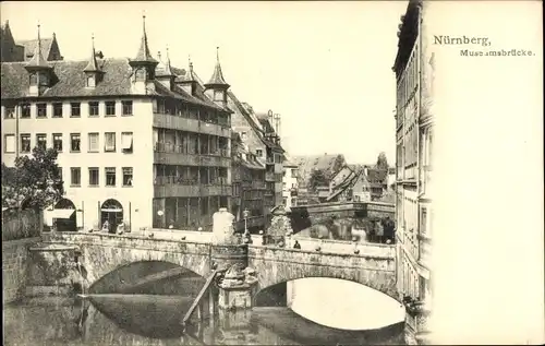 Ak Nürnberg in Mittelfranken, Museumsbrücke