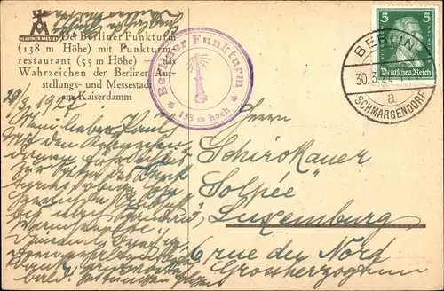 Ak Berlin Charlottenburg Westend, Funkturm