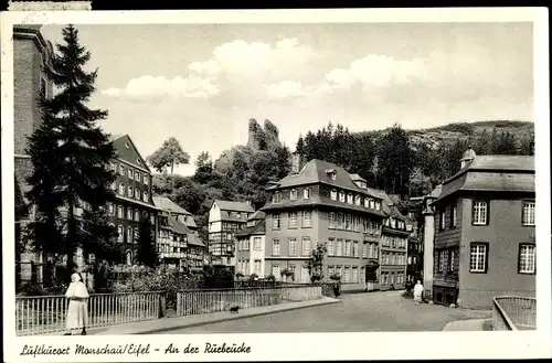 Ak Monschau Montjoie in der Eifel, An der Rurbrücke