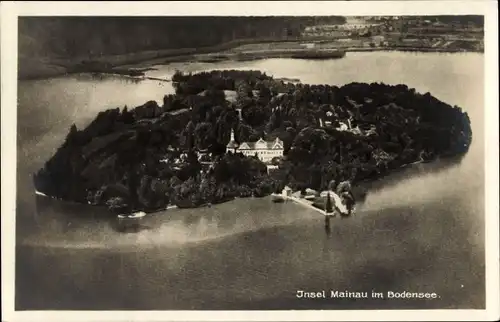 Ak Insel Mainau im Bodensee, Luftaufnahme