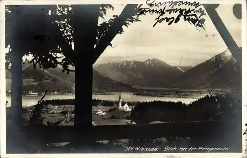 Ak Alt Wiessee Bad Wiessee, Blick von der Prinzenruhe auf den Ort