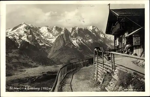 Ak Garmisch Partenkirchen in Oberbayern, St. Martin am Grasberg