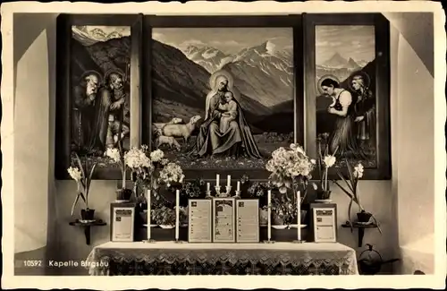Ak Birgsau Oberstdorf im Oberallgäu, Kapelle, Altar