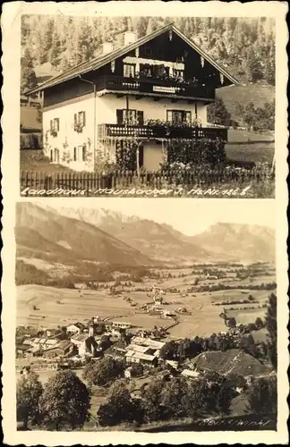 Foto Ak Reit im Winkl Oberbayern, Landhaus Hausbacher, Panorama