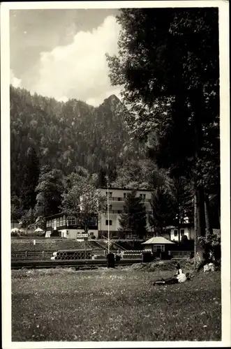 Ak Bischofswiesen in Oberbayern, Hallthurm, Passhöhe