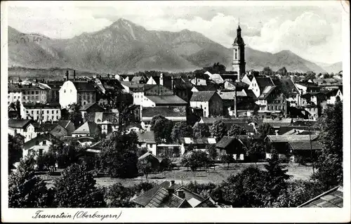 Ak Traunstein in Oberbayern, Teilansicht