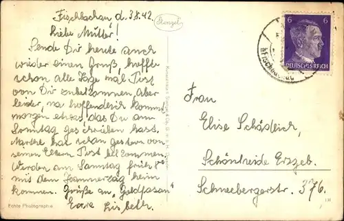 Ak Fischbachau in Oberbayern, Ortsansicht mit Breitenstein