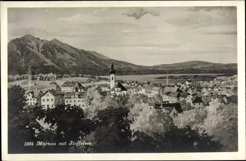 Ak Murnau am Staffelsee, Ortsansicht