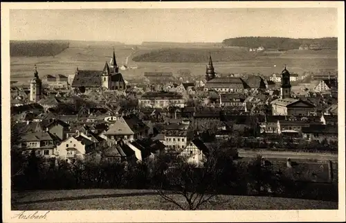 Ak Ansbach in Mittelfranken Bayern, Ortsansicht