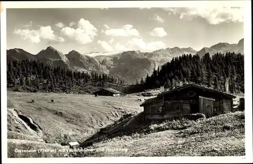 Ak Berchtesgaden in Oberbayern, Gotzenalm, Teufelshörner, Hochkönig