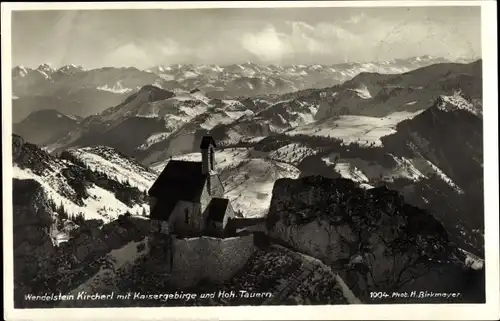 Ak Bayrischzell im Mangfallgebirge Oberbayern, Wendelstein Kircherl, Berghotel Wendelstein