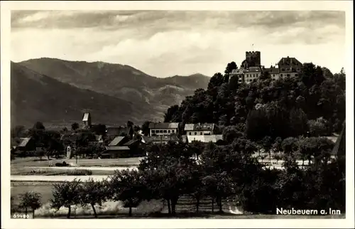 Ak Neubeuern am Inn, Blick zum Ort, Festung