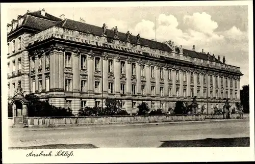Ak Ansbach in Mittelfranken Bayern, Schloss