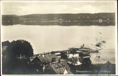 Ak Unterschondorf Schondorf am Ammersee Oberbayern, Teilansicht