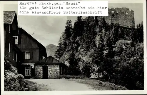 Ak Pfronten im Allgäu Bayern, Burg Falkenstein, Burghotel und Ruine