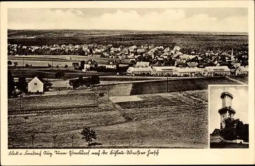 Ak Dresden Bühlau, Friedrich August Turm, Gönnsdorf, Blick auf den Ort