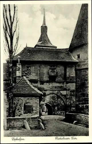 Ak Iphofen in Unterfranken, Rödelseer Tor